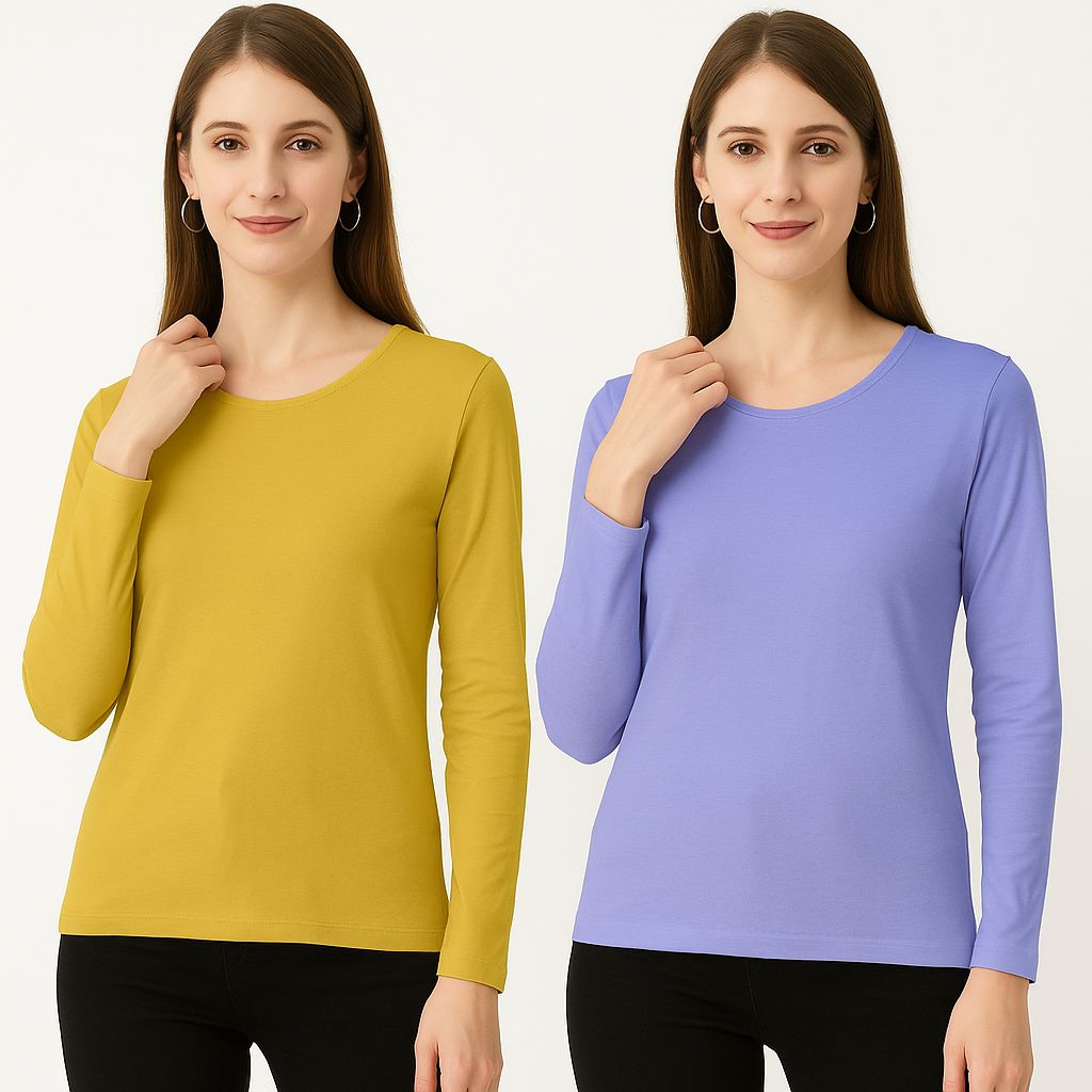 2 Pieces in 1KD Long Sleeve Basic Body Top Shop 2 Pieces Long Sleeve Bodysuit For 1KD in Kuwait