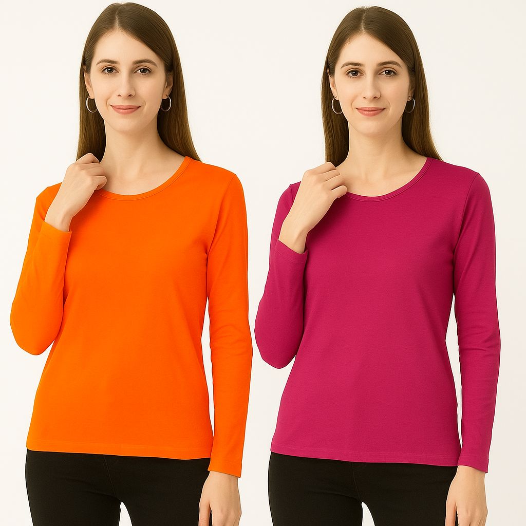 2 Pieces in 1KD Long Sleeve Basic Body Top Order 2-Pack Basic Body Top Online For 1KD in Kuwait