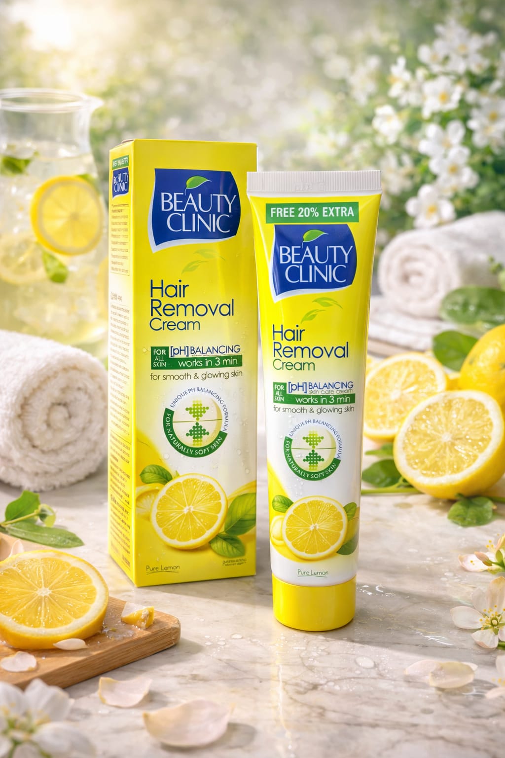 Beauty Clinic Lemon Hair Removal Cream Beauty Clinic Lemon Hair Removal Cream for smooth skin at 1 KD in Kuwait