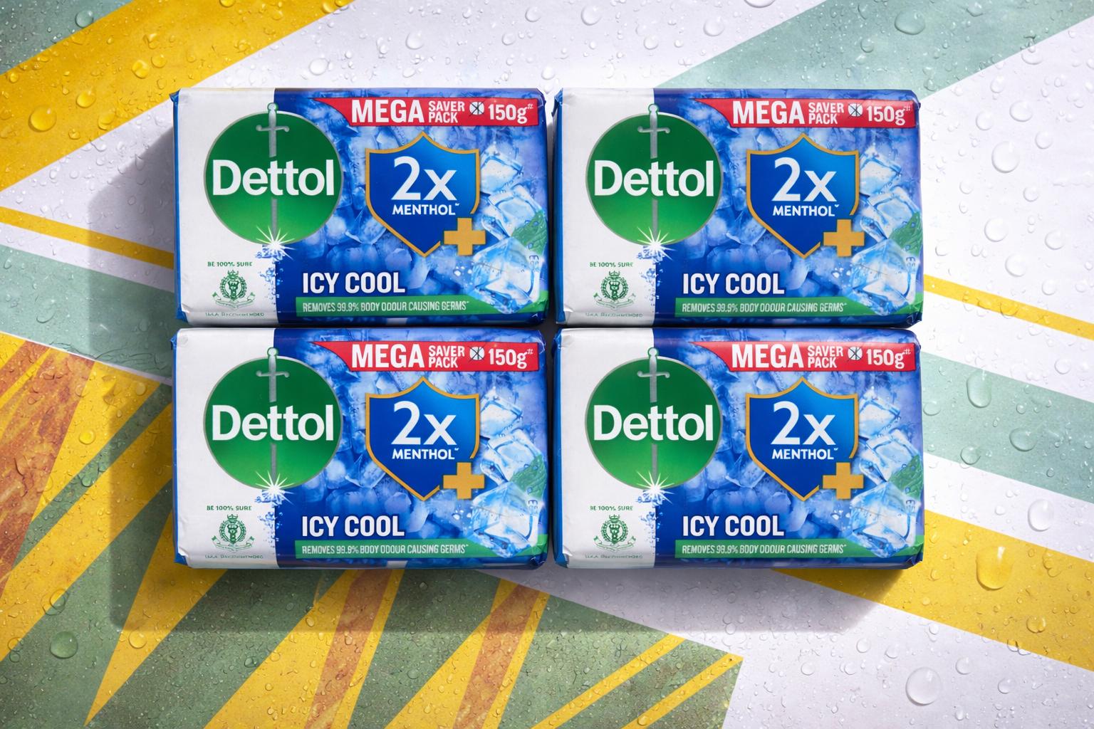 Dettol Soap Mega Saver Pack – 4 Pcs Buy Dettol Soap 4 Pack Online For 1KD in Kuwait