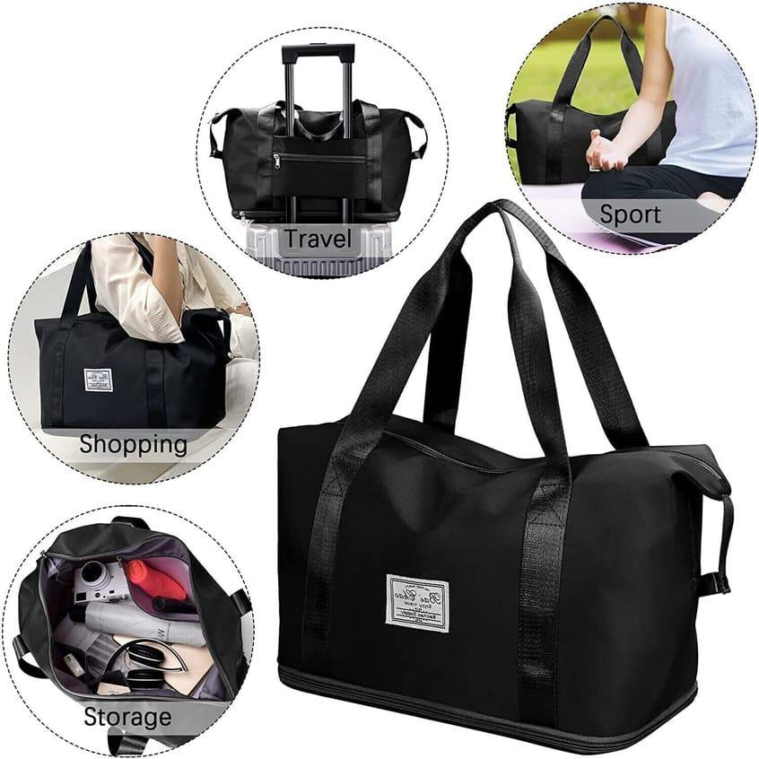 Durable Multi-Purpose Travel & Gym Duffel Bag Black for 1 KD in Kuwait