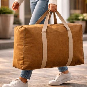 Everyday Suede Utility Carry Bag Brown for 1 KD in Kuwait