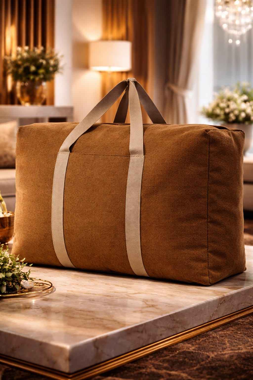 Everyday Suede Utility Carry Bag Stylish Everyday Suede Utility Carry Bag Brown for 1 KD in Kuwai
