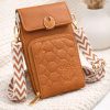 Quilted Mini Crossbody Phone Bag Quilted Mini Crossbody Phone Bag Brown for 1 KD in Kuwait