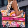 Summer Bloom Rope Handle Beach Tote (Assorted Designs) Summer Bloom Rope Handle Beach Tote – Assorted Designs for 1 KD in Kuwait