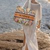 Summer Bloom Rope Handle Beach Tote (Assorted Designs) Large Capacity Summer Bloom Rope Handle Beach Tote for 1 KD in Kuwait