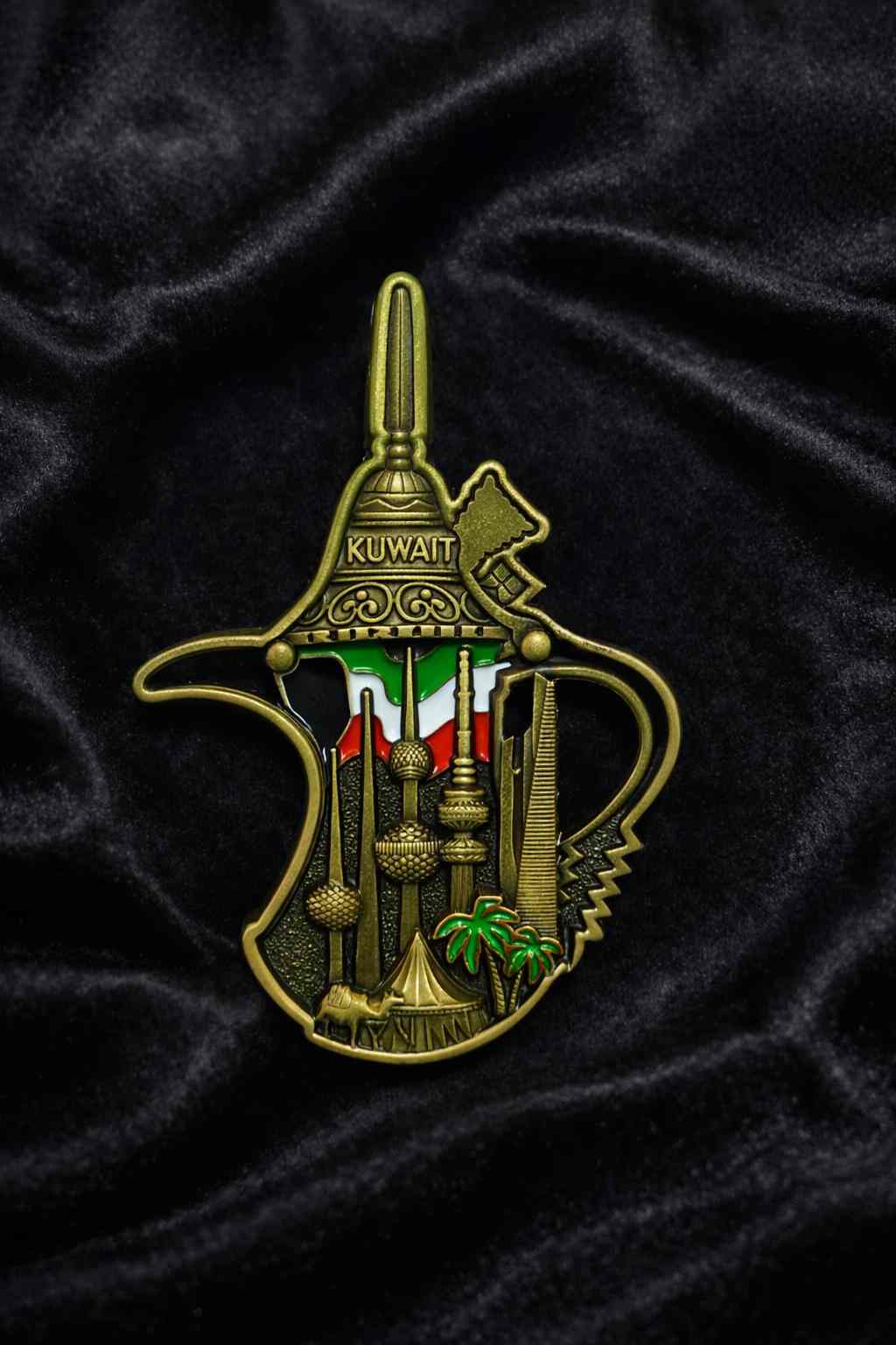 Collectible Kuwait Heritage Metal Fridge Magnet for 1 KD in Kuwait