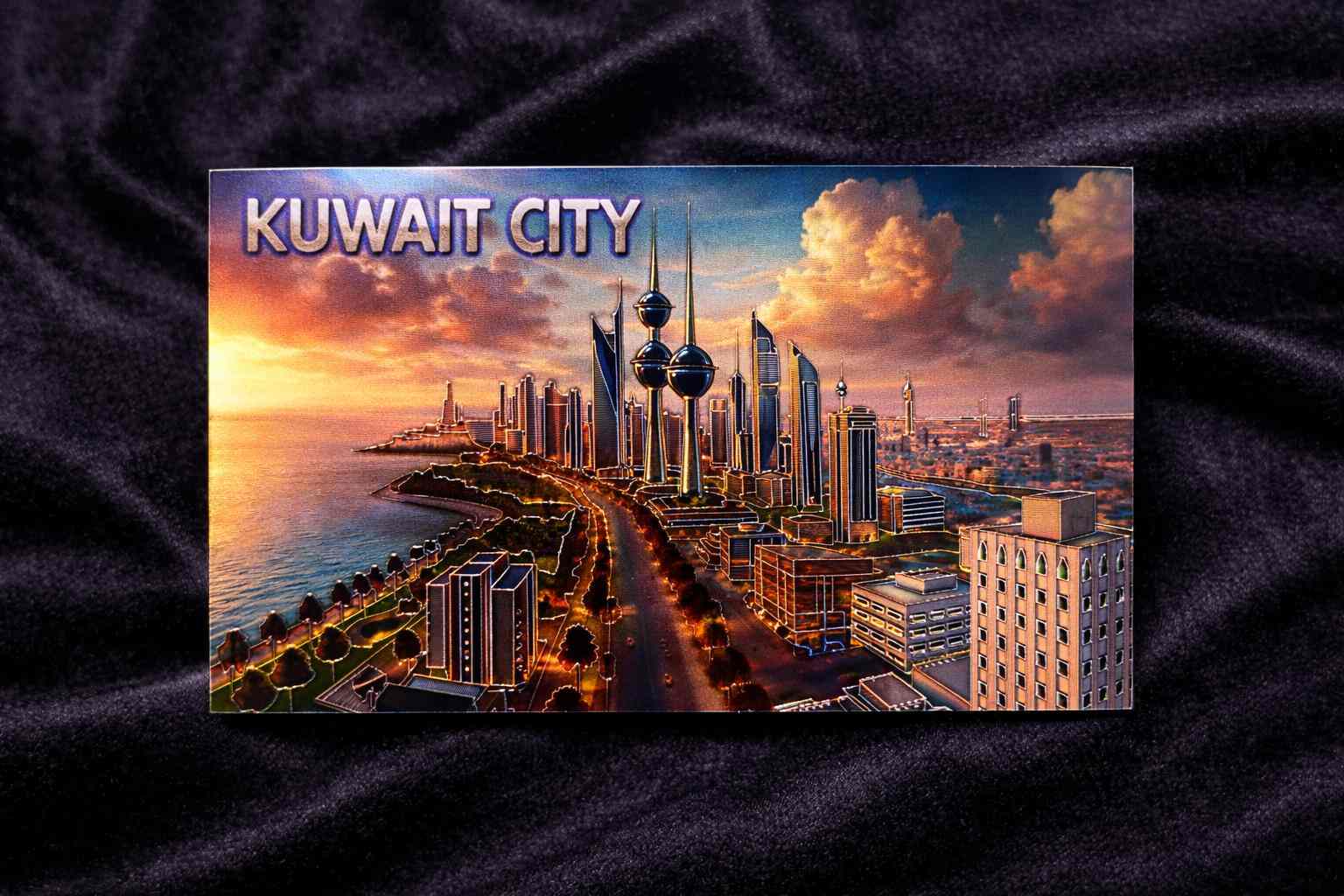 Vintage Kuwait Heritage Metal Fridge Magnet for 1 KD in Kuwait
