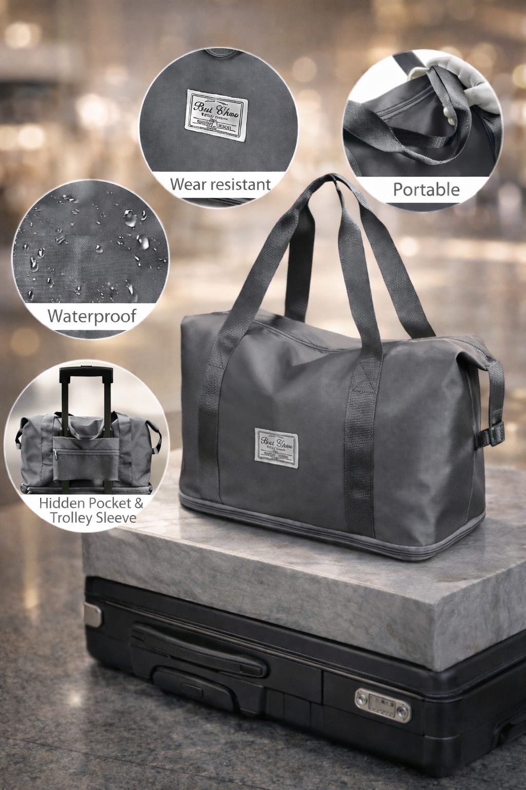 Travel Duffel Bag Interior View Travel Duffel Bag Interior View