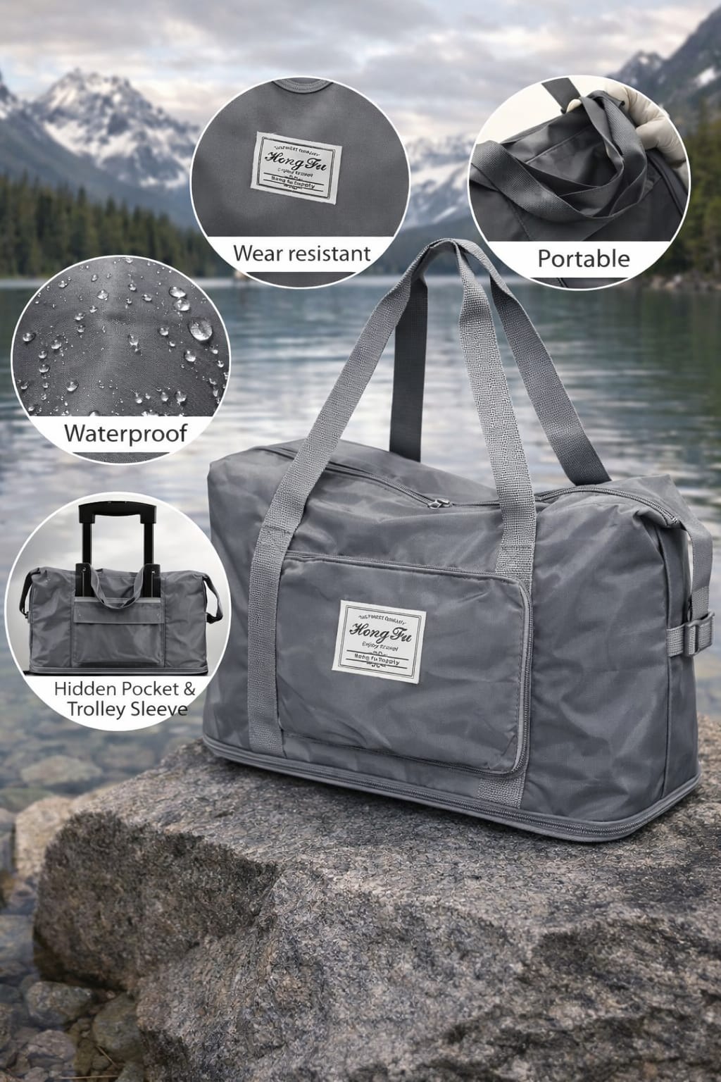 Travel Duffel Bag Top View Travel Duffel Bag Top View