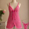 Women's elegant lace sleepwear set