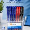 SHUXIN 887 Ballpen Set Transparent Barrel Close Up