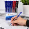 SHUXIN 887 Ball Pen Set 48 Pieces Blue Red Black