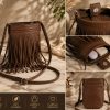 Boho Sling Bag Adjustable Strap Faux Leather Boho Sling Bag Adjustable Strap Faux Leather