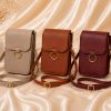 Ring Accent Mini Crossbody Phone Bag Gold Detail