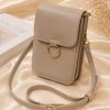 Beige Ring Accent Mini Crossbody Phone Bag Women