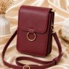 Burgundy Elegant Ring Mini Crossbody Phone Bag