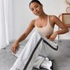 Women's Wide-Leg Side Stripe Lounge Pants Light Grey Women's Wide-Leg Side Stripe Lounge Pants Light Grey