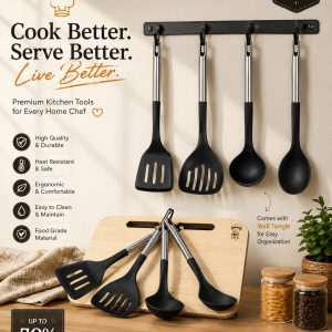 Premium 4-Piece Kitchen Utensil Set with Stainless Steel Handles