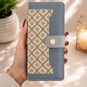 Women's Premium Patterned Zip Around Wallet with Wrist Strap | Multi-Compartment Clutch Purse