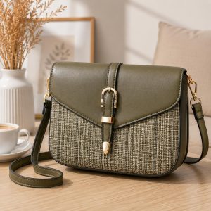Elegant Textured Flap Crossbody Shoulder Bag for Women