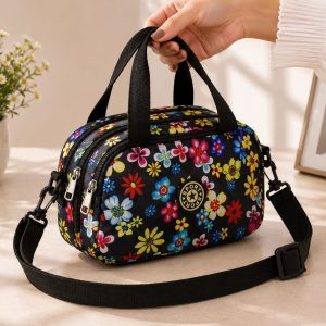 Floral Multi-Compartment Hand & Shoulder Bag