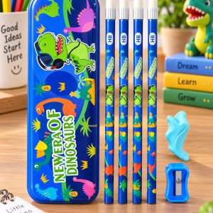 Kids’ Dinosaur Stationery Set – 7 Pieces